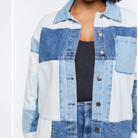 Forever 21 Denim Patchwork Jacket - Picture 2 of 11